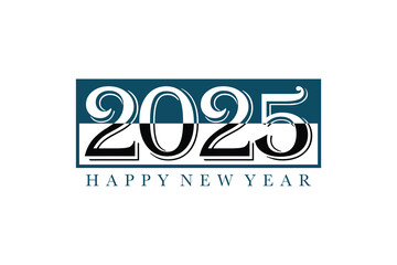 2025 number design with concept modern for 2025 happy new year