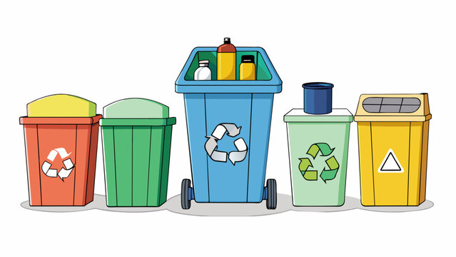 According to the rental agreement tenants are responsible for taking out the trash and recycling every week. The trash and recycling bins are large sy. Cartoon Vector