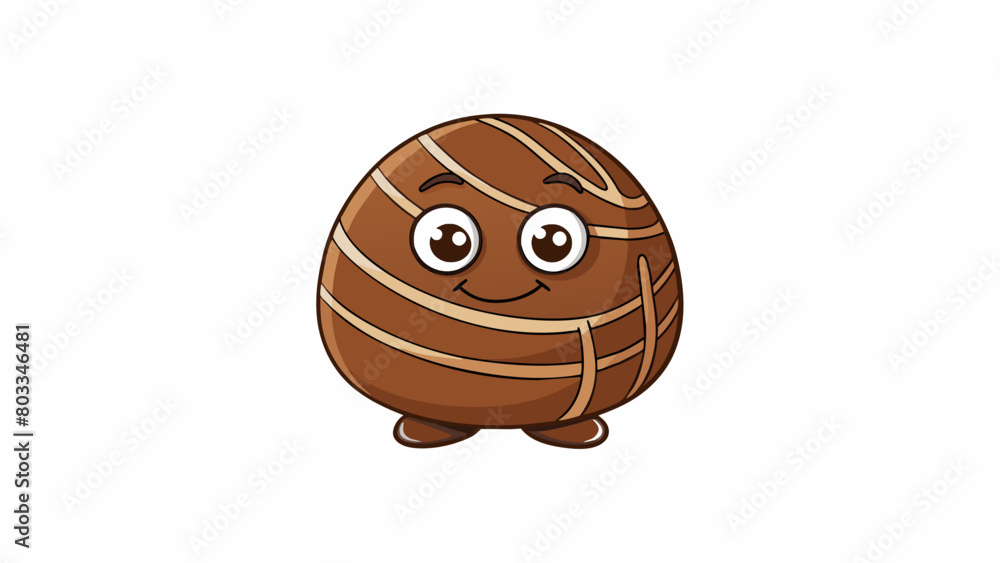 Poster a delectable chocolate truffle coated in a thin layer of cocoa powder and filled with a velvety melt