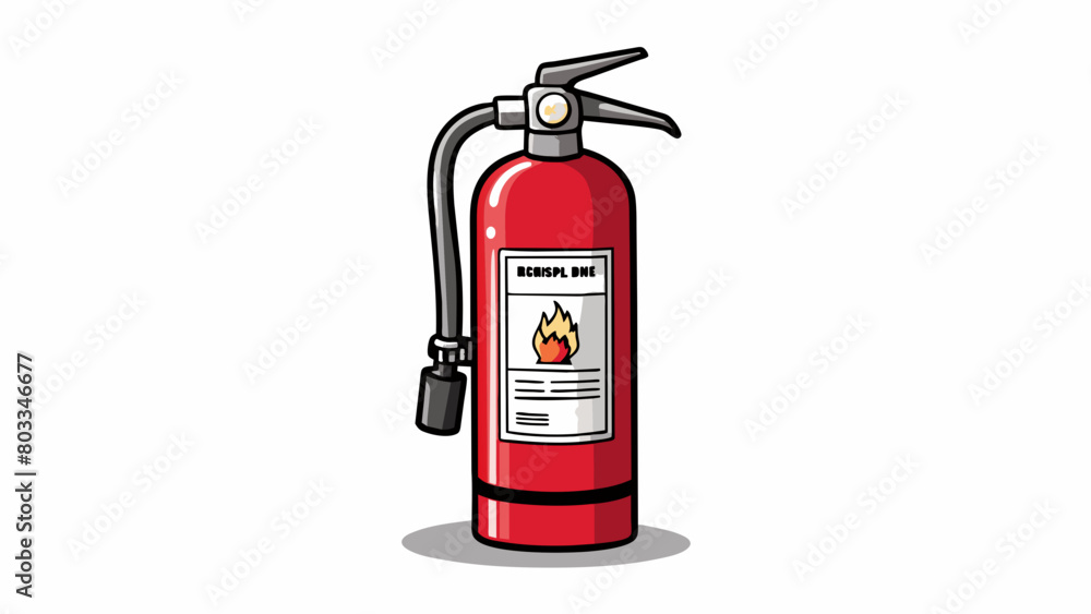 Poster A fire extinguisher is a critical safety device to have in case of a fire. Its compact size and easytouse design make it essential for quickly putting. Cartoon Vector