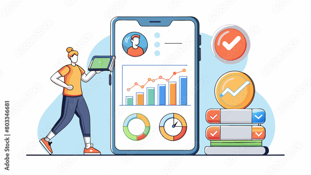 Poster a fitness tracking app that helps users set goals track progress and stay motivated on their fitness