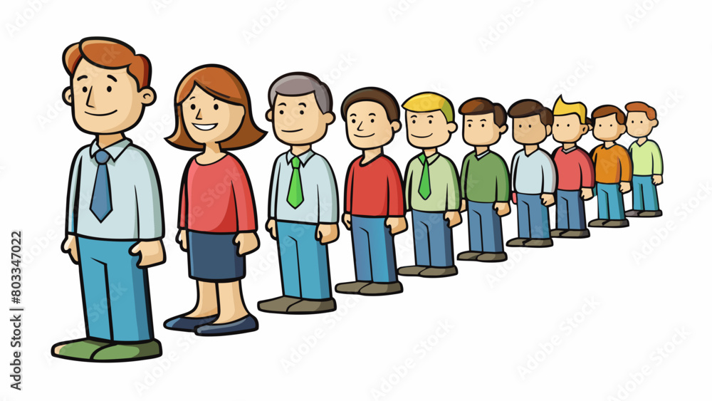 Poster a group of people facing the same direction this illustration shows a group of people standing toget