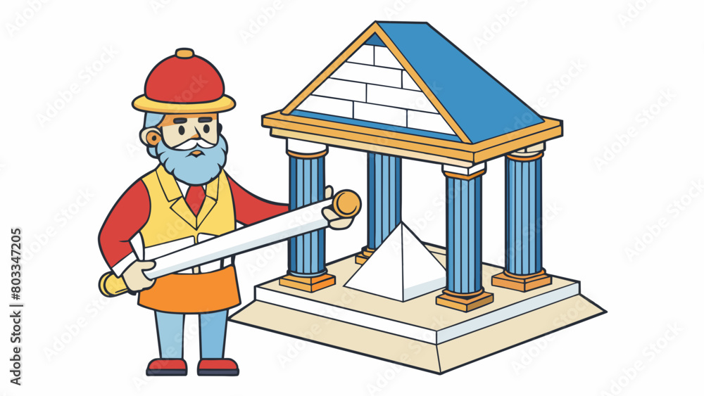 Poster A historian is an architect building a sy framework of knowledge about the past. They carefully lay the foundation of facts and evidence then. Cartoon Vector