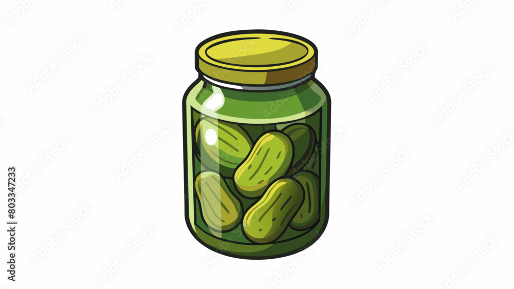 Poster A jar of pickles uses a sealing lid to keep the contents fresh and prevent any outside elements from contaminating them. The tight seal created by the. Cartoon Vector