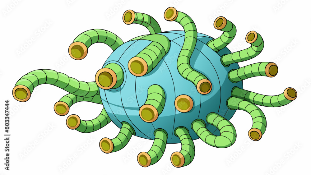 Aufkleber A large irregularly shaped object with many tentaclelike extensions reaching out in various directions. This object is responsible for engulfing and. Cartoon Vector