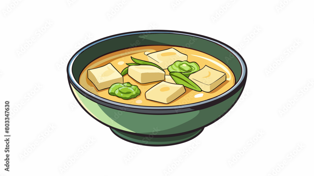 Poster a light and refreshing soup with delicate slices of tofu crisp bamboo shoots and tender bok choy flo