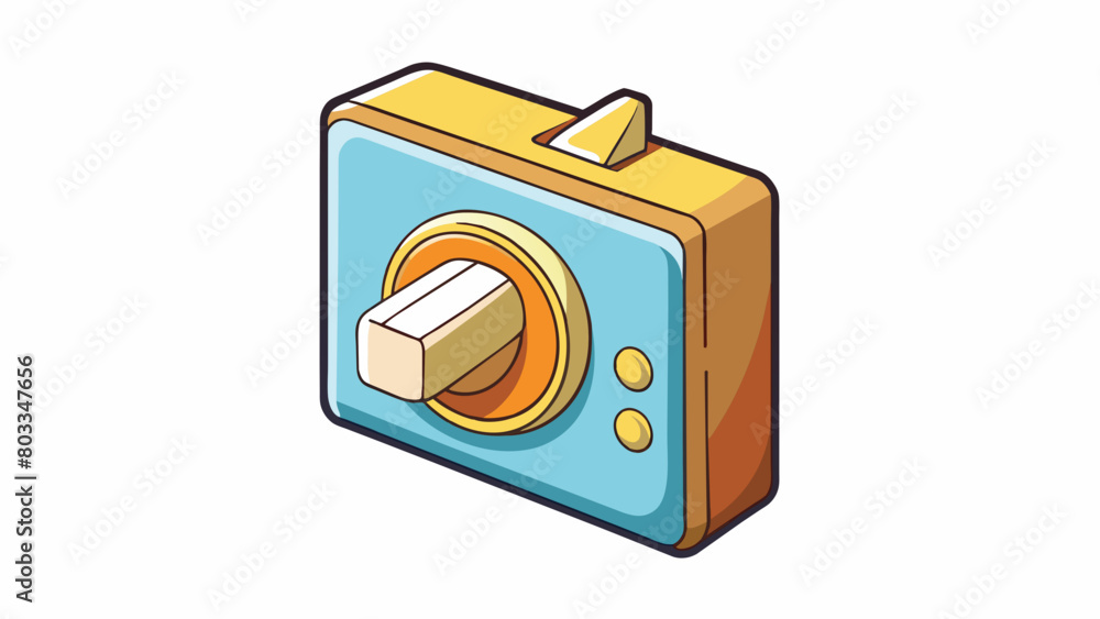 Fototapete A light dimmer switch with a slider to adjust the brightness of the light giving the user control over the level of illumination.. Cartoon Vector