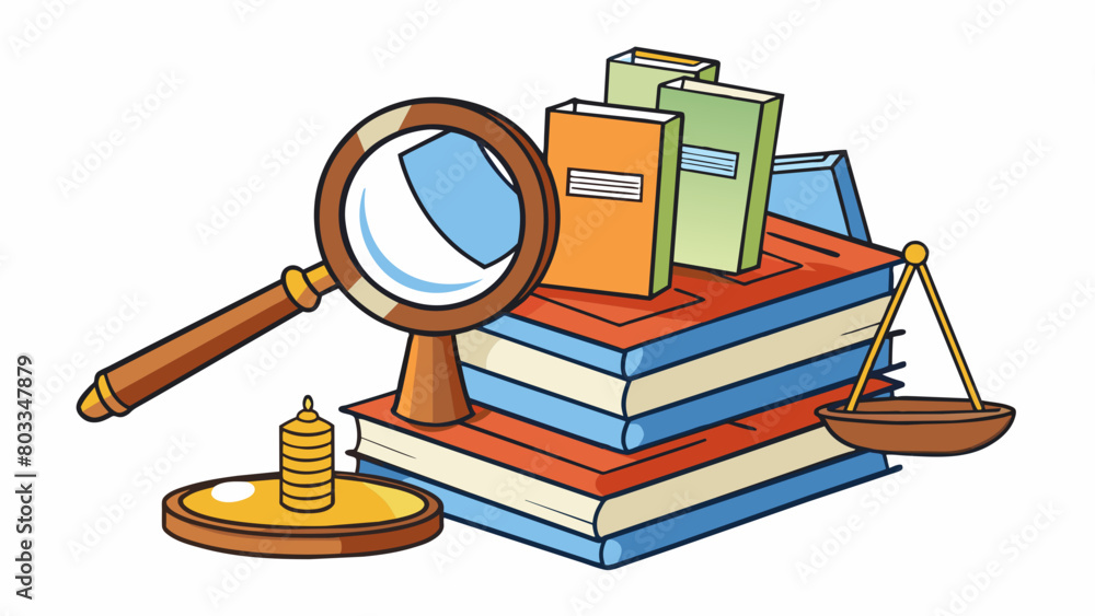 Poster a magnifying glass scrutinizing a pile of evidence highlighting the importance of carefully examinin
