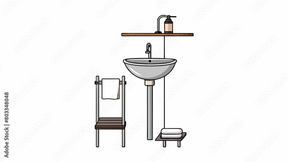 Poster a minimalist bathroom with sleek black walls and floor tiles. the only objects in the room are a flo