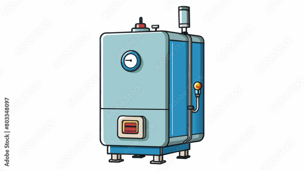 Aufkleber a modern hightech boiler with a sleek stainless steel design. the boiler is equipped with advanced s