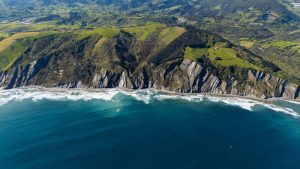 aerial view of falls