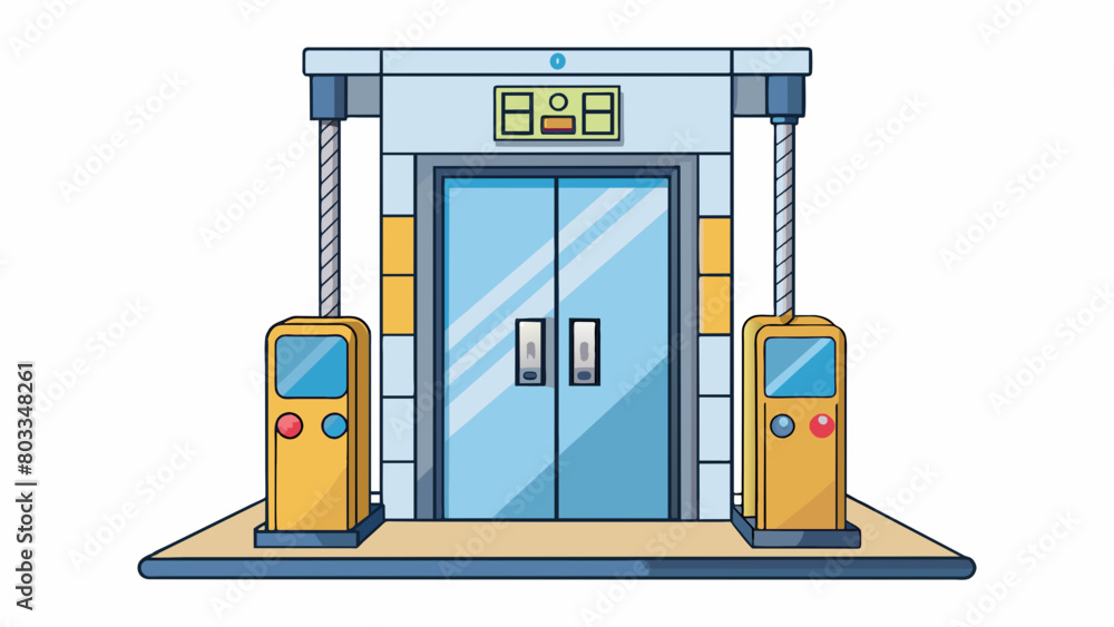 Poster An elevator control program is designed to transport people safely between different floors of a building. The program includes an object for the. Cartoon Vector