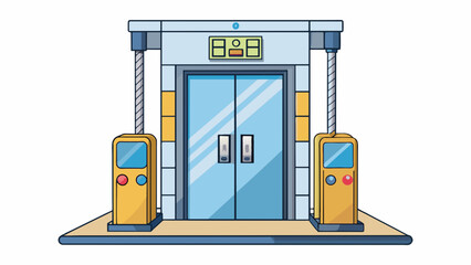 An elevator control program is designed to transport people safely between different floors of a building. The program includes an object for the. Cartoon Vector