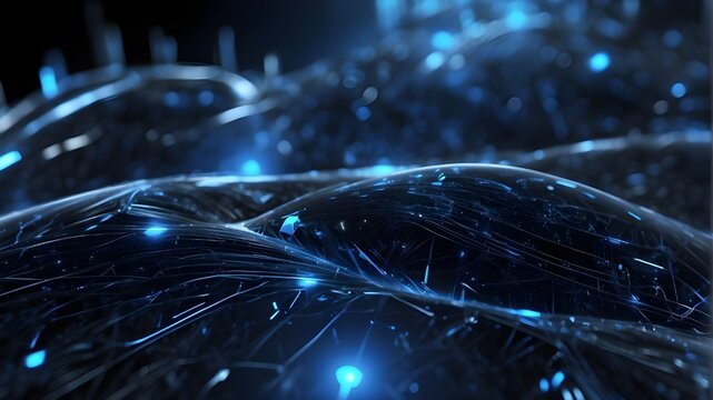 Innovation future nanotechnology, black cyber identity, blue tech, datum reality code, binary high digit, science fiction, virtual advance system technology, technically