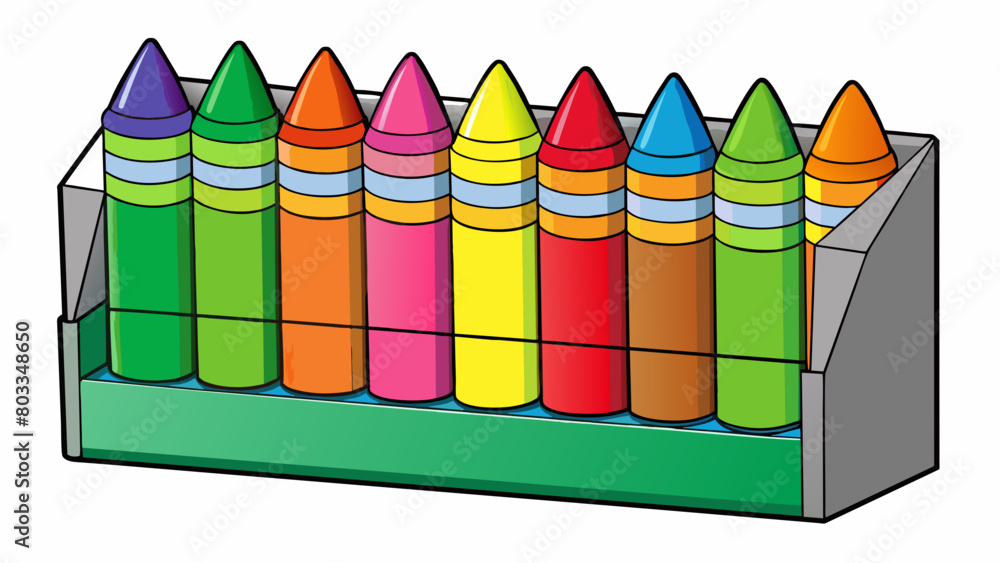 Poster A pack of crayons Each crayon in the pack has its own distinct color and purpose but when used together they can create beautiful and vibrant works of. Cartoon Vector