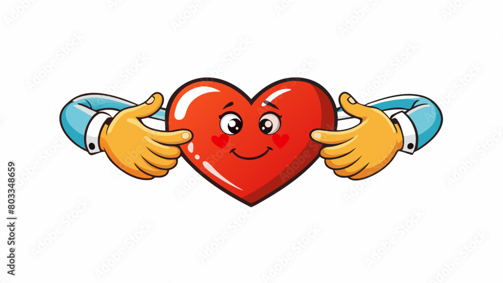 Poster a pair of hands holding a heart this symbolizes the strong bond and commitment between two people in