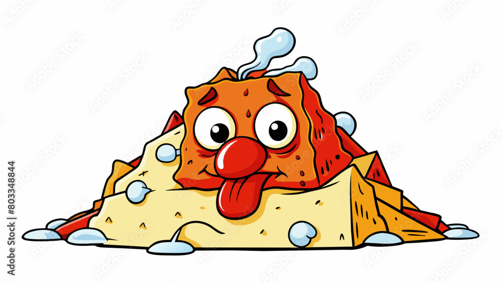 Poster A pile of cled tissues and a red and runny nose symbolize the common cold. The tissues are damp and the nose is constantly dripping reflecting the. Cartoon Vector