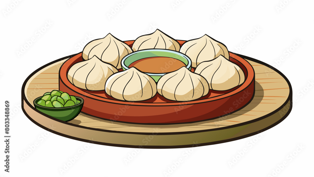 Poster a platter of steaming dumplings each one a perfect bitesize parcel of savory filling. the dumplings 