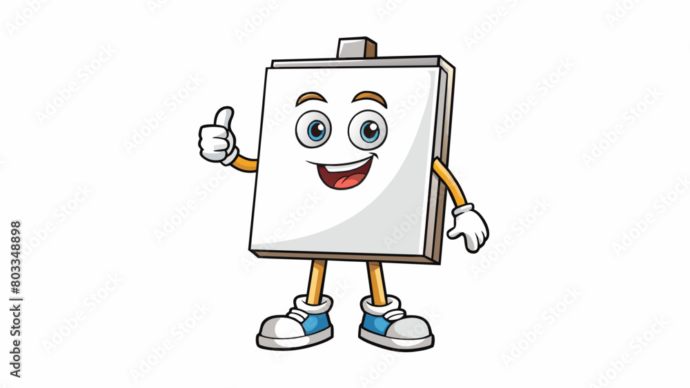 Poster a plain white canvas can serve as the basis for any type of painting. its blank surface allows for u