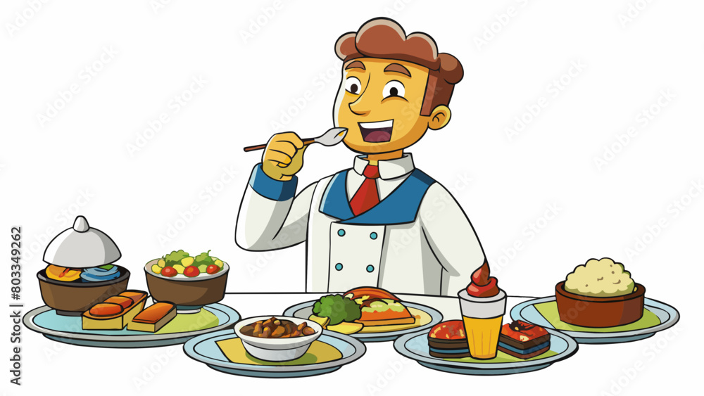 Poster a restaurant manager tastetests every dish before it is served to customers to ensure that the flavo