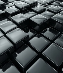 Black cubes background