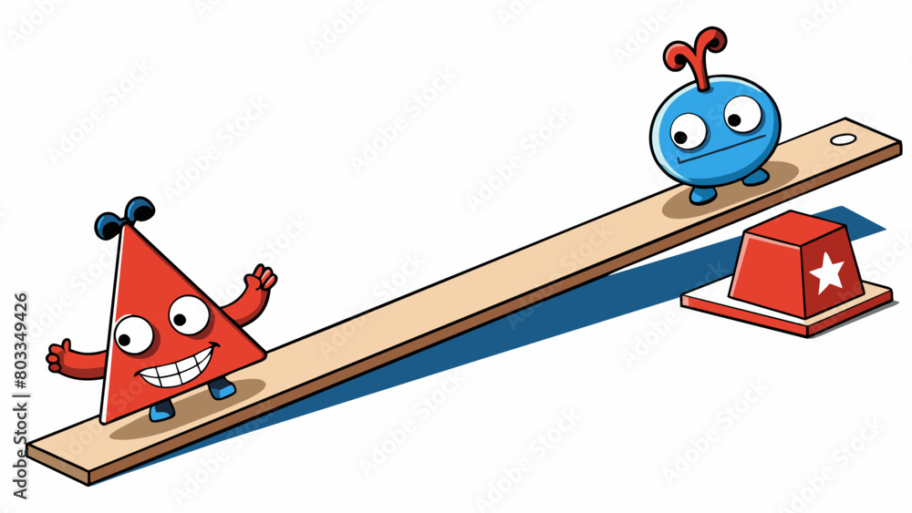 Poster A seesaw In politics power and influence can often shift back and forth between different parties and individuals. This shifting dynamic can be. Cartoon Vector