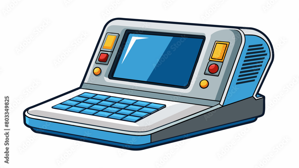 Aufkleber A sleek modernlooking machine with a curved screen and advanced touch capabilities. Its slim design and highperformance processors make it ideal for. Cartoon Vector