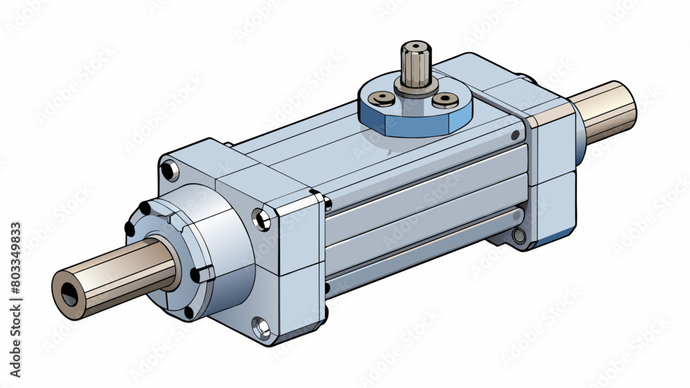 Poster a sleek and compact electric actuator with a sy aluminum body and precise linear movement designed t