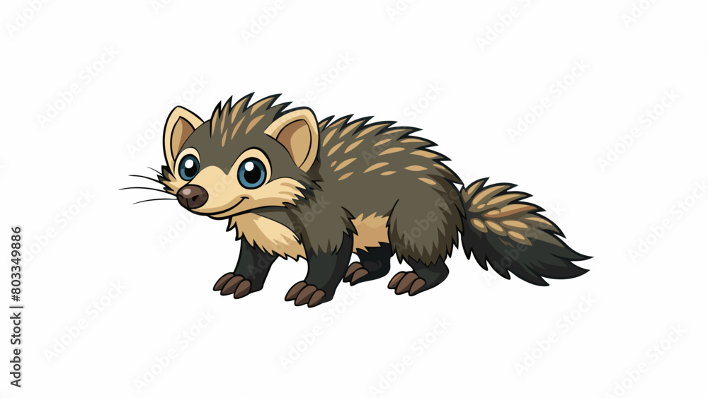 Poster a small furry animal scurrying across the forest floor its sleek black fur blending in with the shad