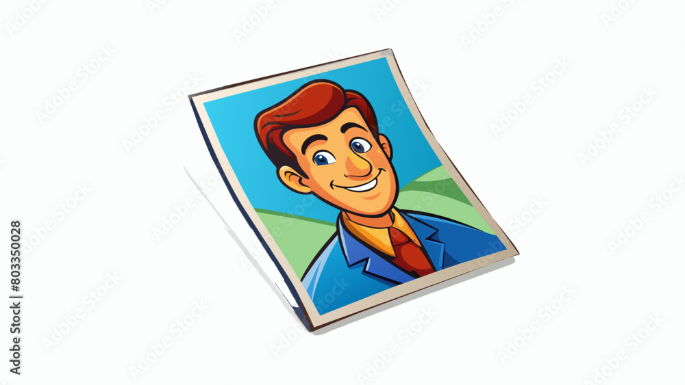 Aufkleber a smooth glossy photograph printed on a sy thick sheet with a slight sheen and crisp edges.. cartoon