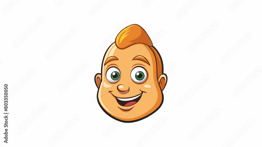 Poster a smooth supple cheek with a natural shine the result of a good skincare routine.. cartoon vector