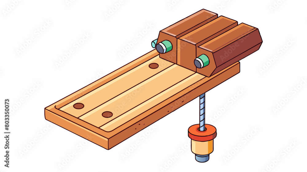 Poster a solid piece of wood is mounted on a drill press and a drill bit creates perfectly aligned holes at