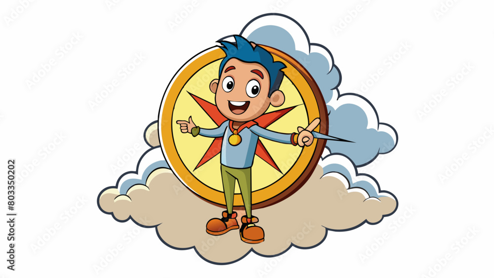 Poster A son is like a compass always pointing in the right direction and guiding us through the storms of life.. Cartoon Vector