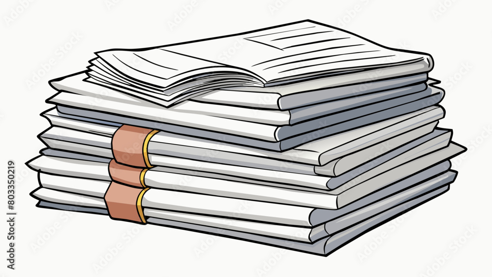 Poster a stack of newspapers and magazines are neatly stacked by the door of a home awaiting pickup for rec