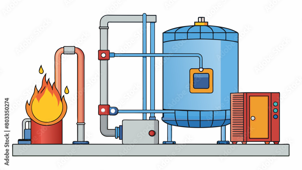 Aufkleber as the water enters the boiler it is heated by a series of pipes or tubes that run through the boile