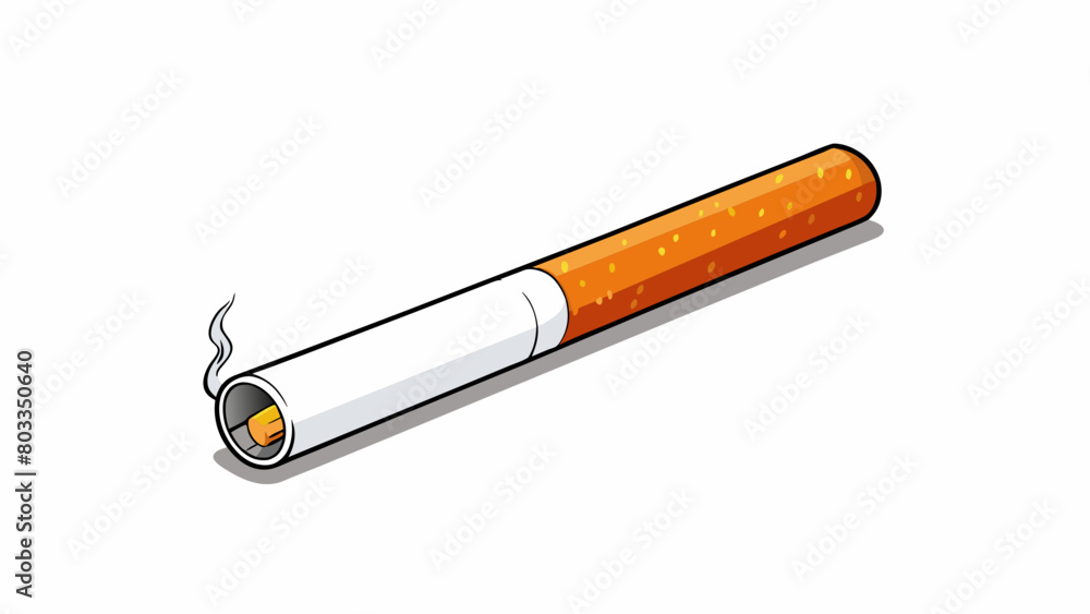 Poster a thin tube of rolled paper filled with finely ground tobacco and capped with a small round filter. 