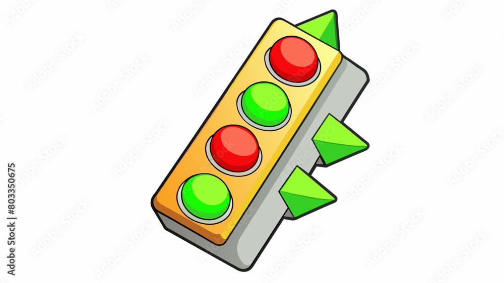 Poster A traffic light Feedback can be compared to a traffic light with red representing areas that need improvement yellow indicating caution or areas to be. Cartoon Vector