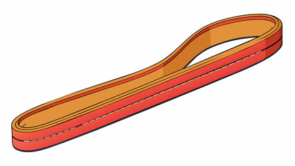 A thin strip of rubber is continuously squeezed through a narrow gap resulting in a long flat band with a rounded edge. The objects characteristic is. Cartoon Vector