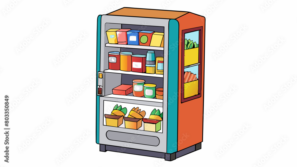 Poster a vending machine dispenses a variety of snacks with some options being more popular and quickly run