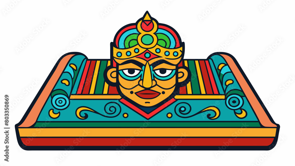 Poster a vibrant handcrafted painting featuring bold colors and intricate details sure to add a pop of pers