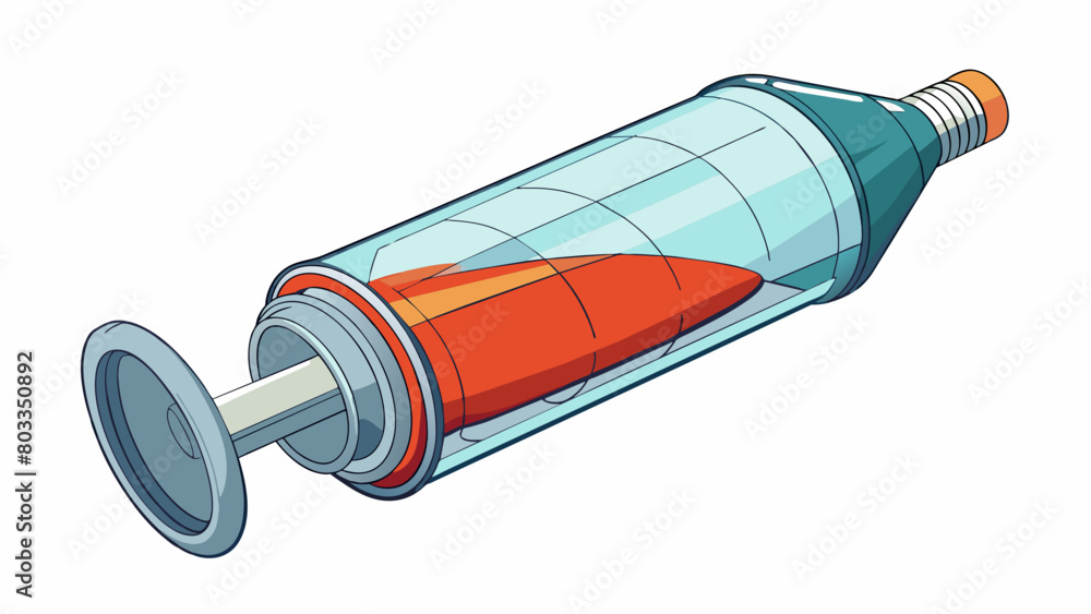 Aufkleber A volume of air compressed in an empty soda bottle invisible yet exerting force as it escapes in a sudden burst when the cap is twisted open.. Cartoon Vector
