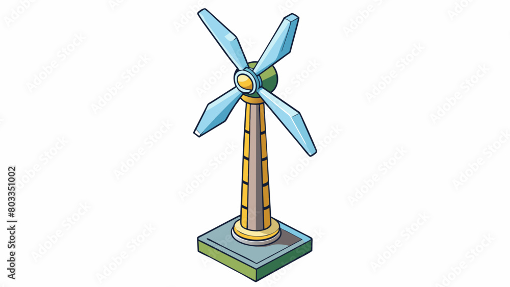 Poster a wind turbines sleek blades are carefully angled and aligned to maximize the capture of wind energy