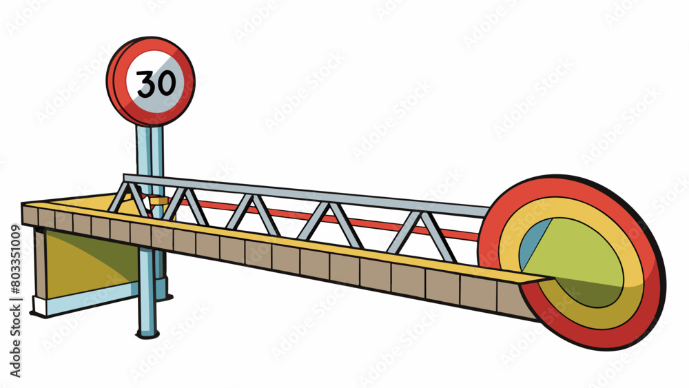 Poster a weight limit sign on a bridge informing drivers of the maximum weight that the bridge can safely h