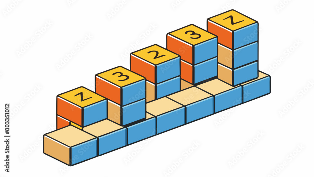 Poster A week is like a set of building blocks with each day serving as a new block to add to the overall structure. Some days may be smaller or bigger than. Cartoon Vector