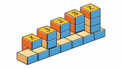A week is like a set of building blocks with each day serving as a new block to add to the overall structure. Some days may be smaller or bigger than. Cartoon Vector