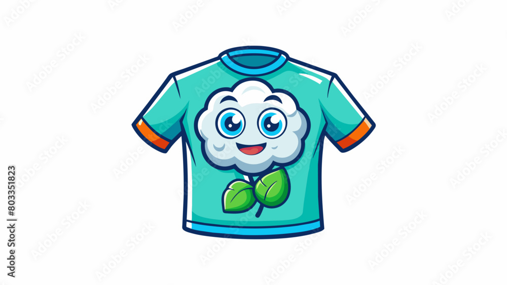 Poster Member A soft cotton tshirt with a vibrant logo on the front. It comes in various sizes and colors and is a sign of belonging and support to a. Cartoon Vector