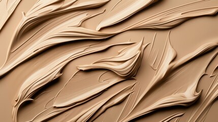 Indulgent and visually rich background of cosmetic foundation smears, styled close-up in a pattern that echoes a delectable dessert
