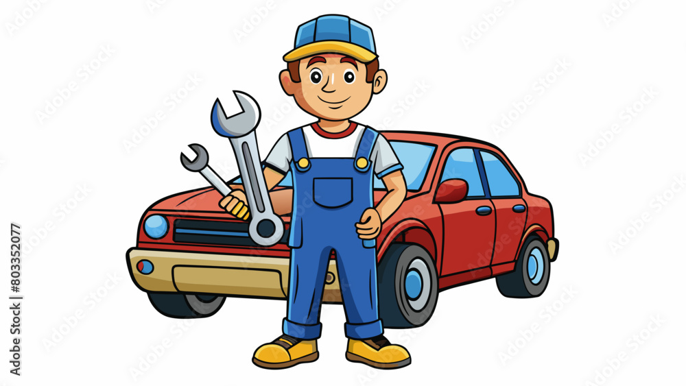 Poster role of a mechanic a skilled technician who is responsible for repairing and maintaining vehicles. m