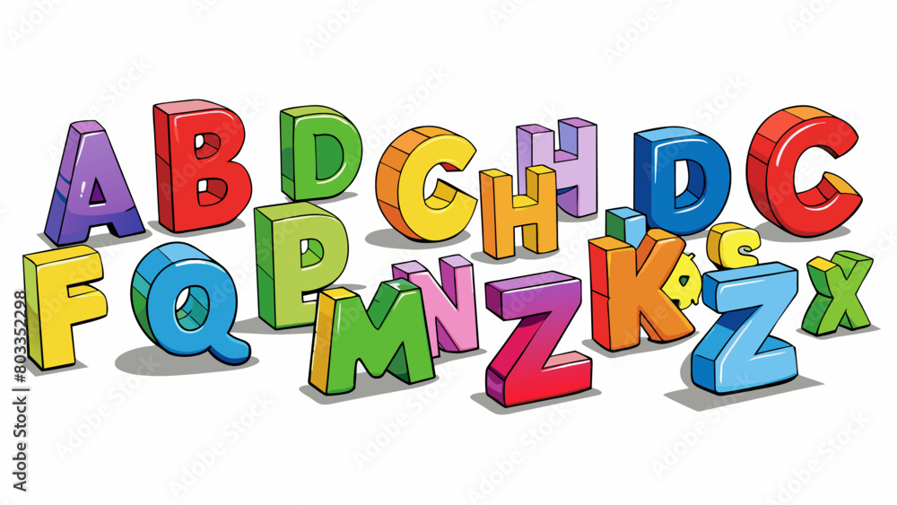Poster The alphabet can be seen as the basis for language consisting of a set of symbols that represent sounds. It provides a structure for organizing and. Cartoon Vector