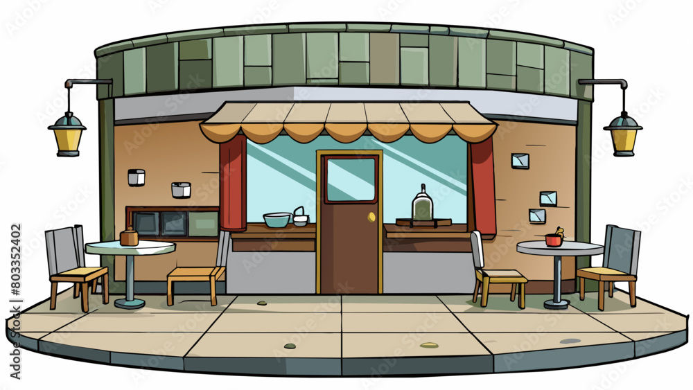 Poster the bustling coffee shop that is usually filled with the sound of clinking cups and chatter is now s